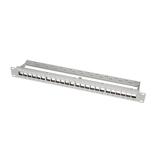 Logilink Keystone Panel 1U, 24 port, árnyékolt, gazdaságos, szürke