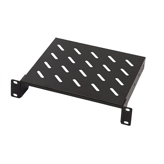 Logilink Konzolos polc 10"-os állványra szerelhető, 200 mm, 1U, fekete