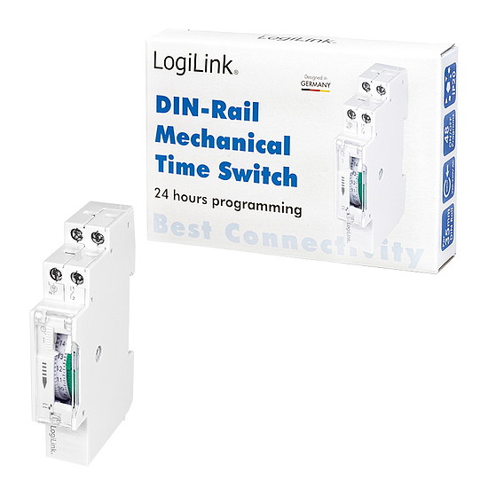 Logilink Mechanikus időkapcsoló DIN-sínekhez (ET0009)