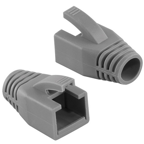Logilink Modular RJ45 Plug Cable Boot 8mm grey, 10pcs (MP0034)