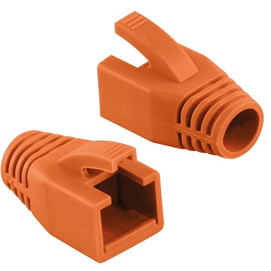 Logilink Modular RJ45 Plug Cable Boot 8mm orange, 50pcs (MP0035O)