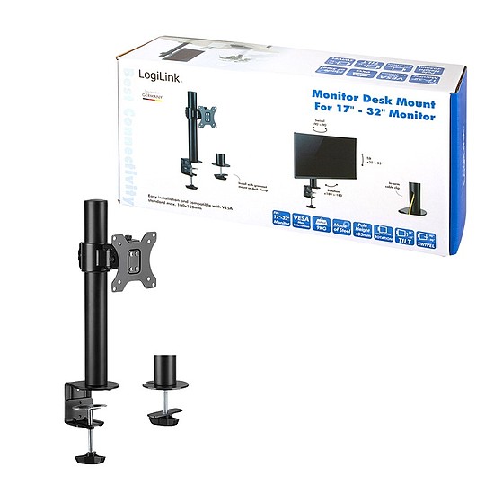 Logilink Monitor mount, 17"-32", steel, 360 VESA plate (BP0103)