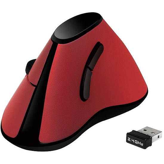 Logilink Mouse, 2.4G, Ergonomic vertical, 5-button, bordeaux red (ID0159)