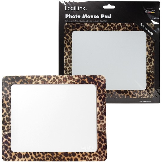 Logilink Mouse Pad, Photo frame, leopard design, 230x190x1.2mm (ID0164)