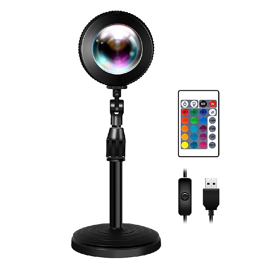 Logilink Naplemente vetítőlámpa, 15 RGB szín, 4 fénymód, távirányítóval