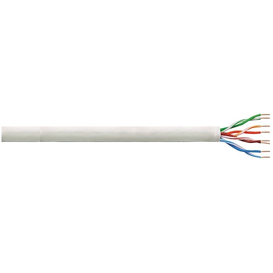 LogiLink Patch Cable U/UTP Cat.5e CCA EconLine PVC grey 100m (CPV0014)