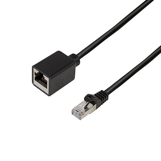 LogiLink Patch kábelhosszabbító prémium, Cat.6A, S/FTP, fekete, 2 m (CQX053S)