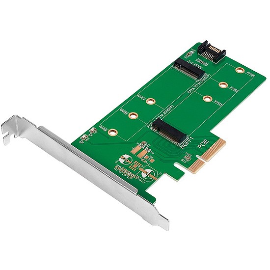 Logilink PCI-Express Card, PCIE to M.2 PCIe SSD & M.2 SATA SSD (PC0083)