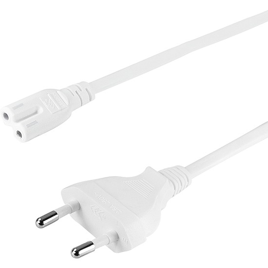 Logilink Power cord, CEE 7/16 to IEC C7, white, 1.8 m (CP092W)