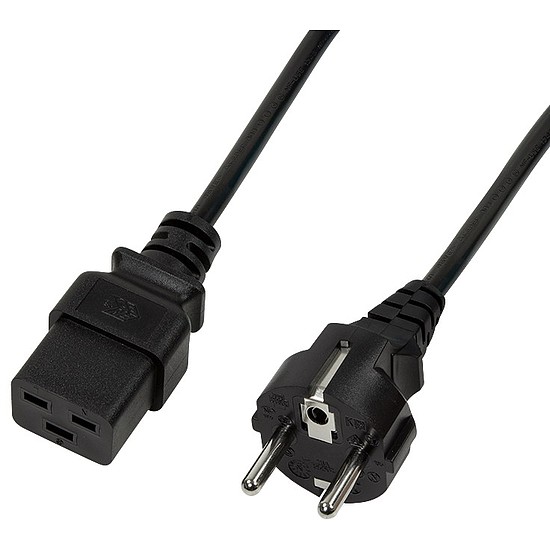 Logilink Power Cord, CEE 7/7 - IEC C19, 1.00M black (CP151)