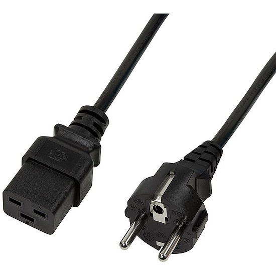 Logilink Power Cord, CEE 7/7 - IEC C19, 3.00M black (CP153)