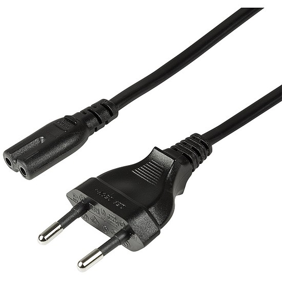 LogiLink Power cord, Euro male to IEC C7 female, 3m, black (CP145)