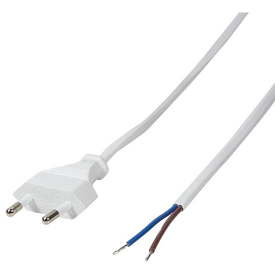 Logilink Power Cord, Euro- open cable ends, 1.5m, white (CP138)