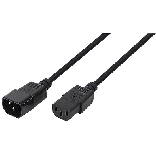 Logilink Power Cord Extension C13/C14 M/F, 1.8 m, black (CP091)