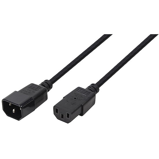 Logilink Power Cord Extension C13/C14 M/F, 3.0 m, black (CP110)