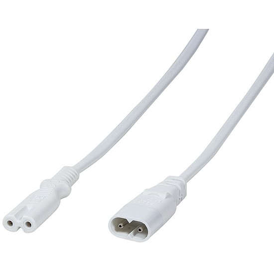 Logilink Power Cord, Extension C8 - C7 , 2.0m, white (CP132)