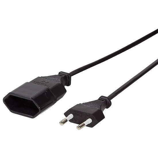 Logilink Power Cord, Extension Euro/M -Euro/F, 1.0m, black (CP122)