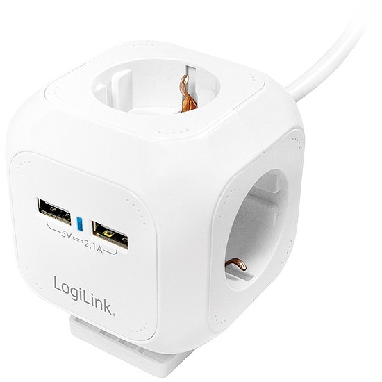 LogiLink Power cube - Multifunctional socket outlet (LPS227)