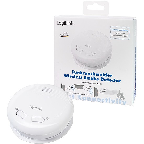 Logilink Smoke detector, Wireless 433Mhz, two power source (SC0014)