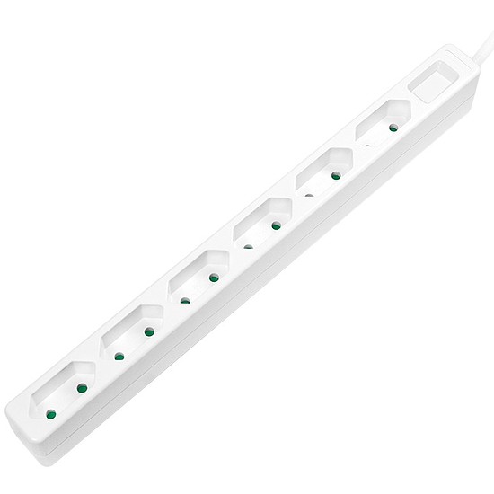 LogiLink Socket outlet 6-way, slim, 1.5m, white (LPS231)