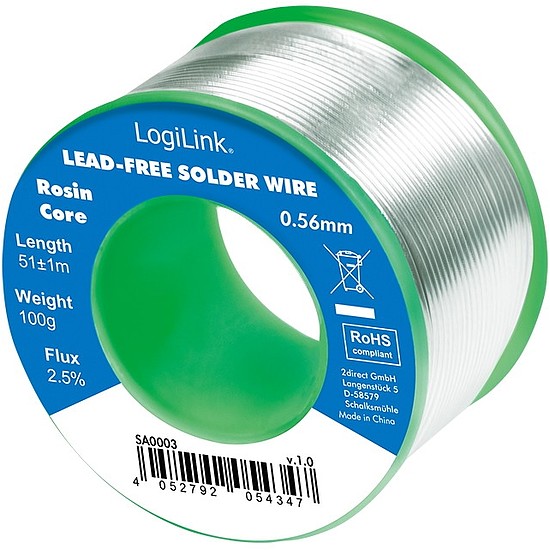 Logilink Soldering wire, lead free, 0,56mm 100g (SA0003)