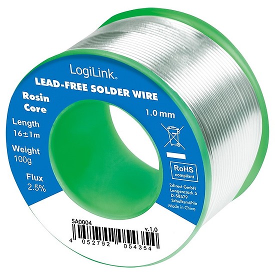 Logilink Soldering wire, lead free, 1mm 100g (SA0004)