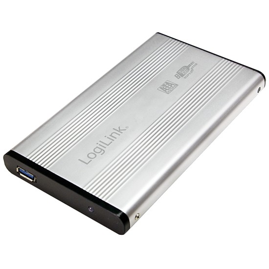 LogiLink Szuper gyors USB 3.0 alumínium HDD ház, 2,5" SATA HDD-hez, ezüst (UA0106A)