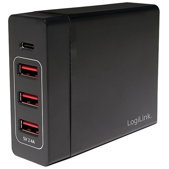 Logilink Table Charger, 3x USB AF + 1xUSB-C F, 72W (PA0122)