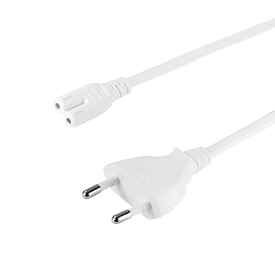 Logilink Tápkábel, CEE 7/16 - IEC C7, fehér, 7,5 m (CP194W)
