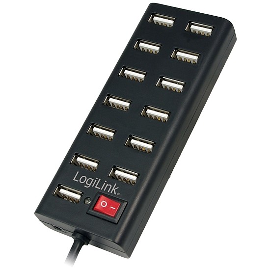 LogiLink USB 2.0 13 portos hub, ki/be kapcsolóval (UA0126)