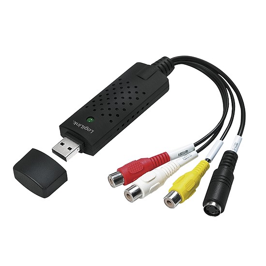 Logilink USB 2.0 A/V befogó, USB-A/M - 3x RCA + Mini-DIN 5/F, Windows 11