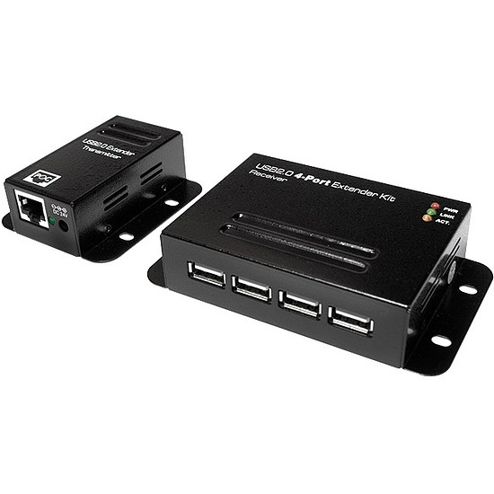 Logilink USB 2.0 Cat.5 Extender up to 50m w. 4-port Hub, POE (UA0252)