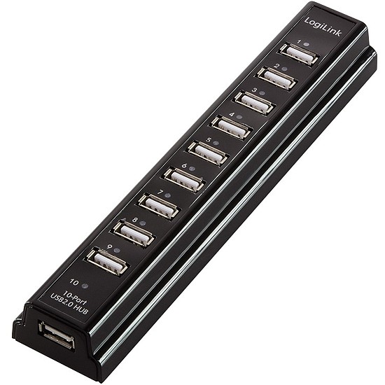Logilink USB 2.0 HUB 10-port, incl. 3,5A Power, black (UA0096)