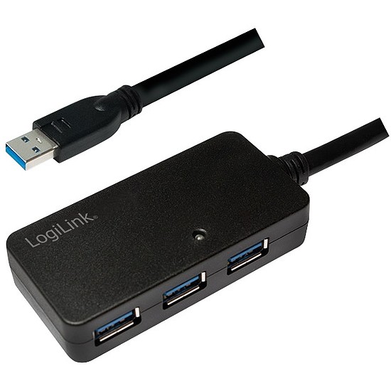 Logilink USB 3.0 Active Repeater Cable w. 4-port Hub, 10m (UA0262)