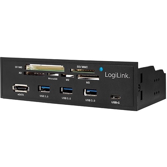 Logilink USB 3.0 Hub w. Cardreader, internal, black (UA0341)