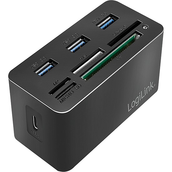 Logilink USB 3.2 Gen 1 Cardreader, USB-C "Mini Docking", black (CR0046)