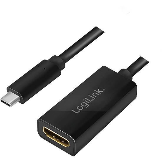 Logilink USB 3.2 (Gen 2) Adapter, C/M to HDMI A/F, 4K/60Hz, Black, 0.15m (UA0380)