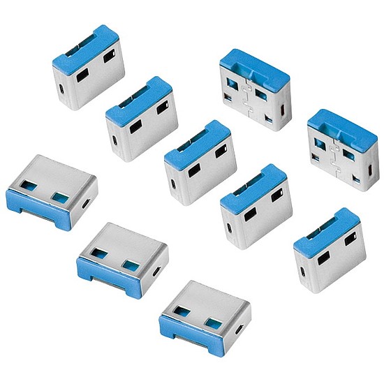 Logilink USB-A Port Blocker, 10 Locks (AU0046)