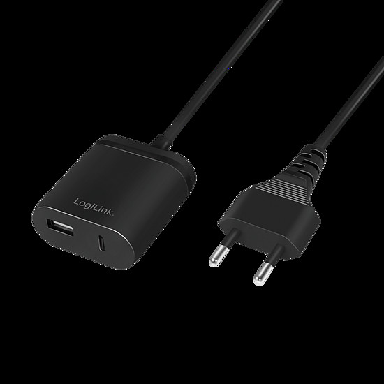 Logilink USB töltő 1,5 m-es fix kábellel, 1x USB-A 1x USB-C, 12 W (PA0256)