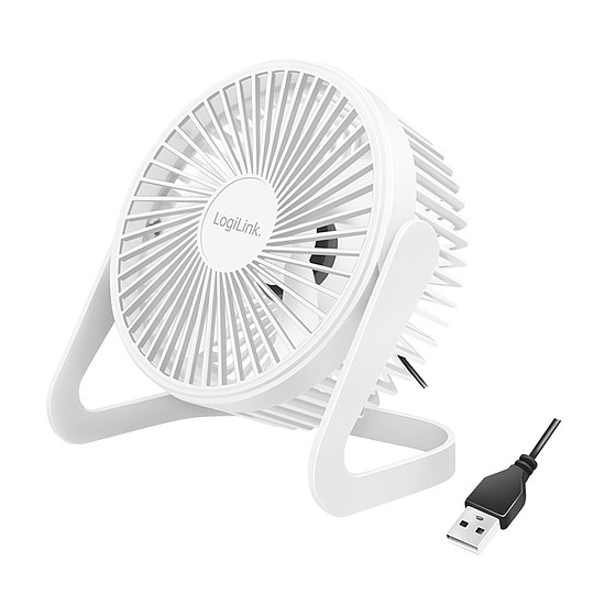 Logilink USB ventilátor, 15,24 cm (6 hüvelyk), fehér (UA0403)