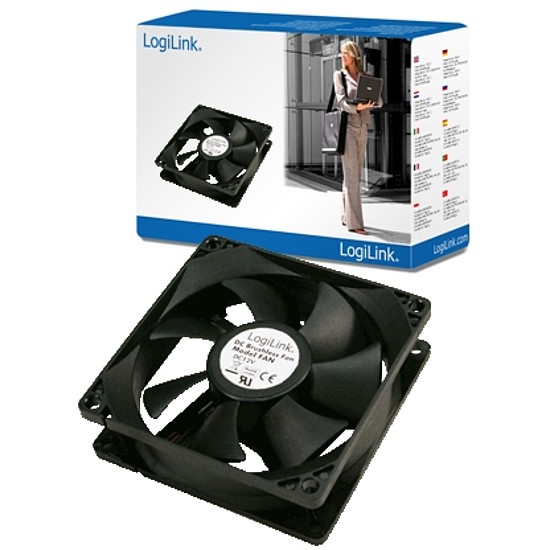 LogiLink Ventilátor 120x120 fekete (FAN103)