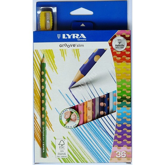 Lyra Groove slim színesceruza készlet 36db-os normál háromszög 2821360