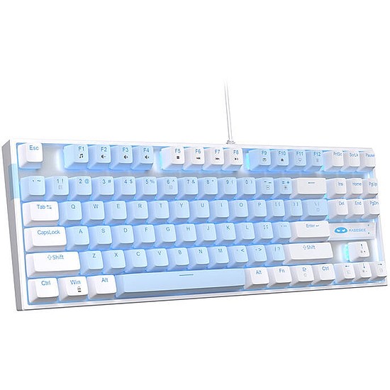 MageGee MK-STAR vezetékes billentyűzet (ANGOL) fehér és kék (MK-STAR Wb Blue)