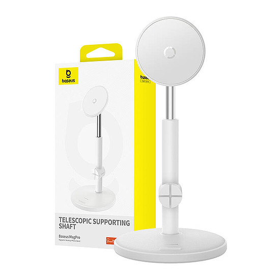 Mágneses asztali telefonállvány Baseus MagPro fehér (B10564100211-00)