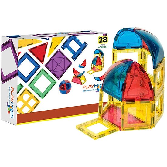 Mágneses csempe 3D Dome Playmags 164 - 28 db készlet