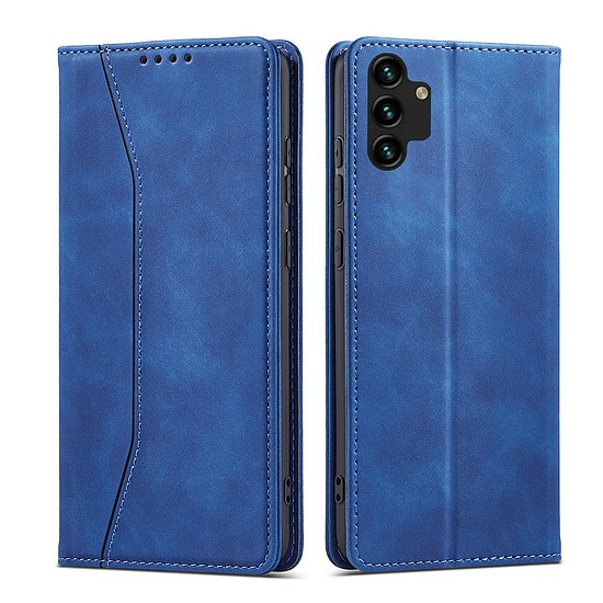 Mágneses díszes tok Samsung Galaxy A13 5G tasak pénztárca kártyatartóhoz, kék
