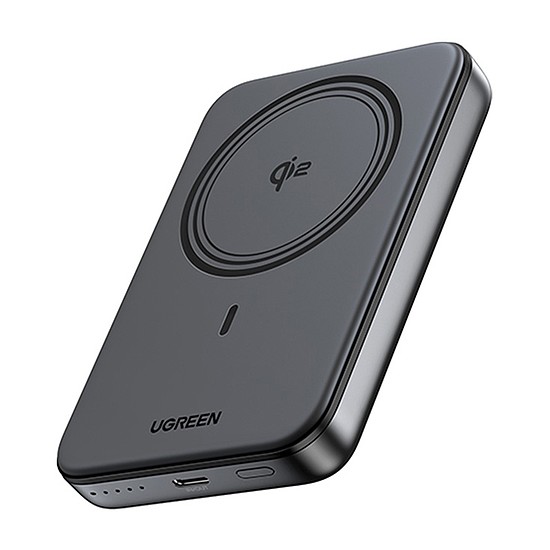 Mágneses Powerbank 10000mAh Ugreen PB763, Qi2, USB-C, 20W fekete (55135B)