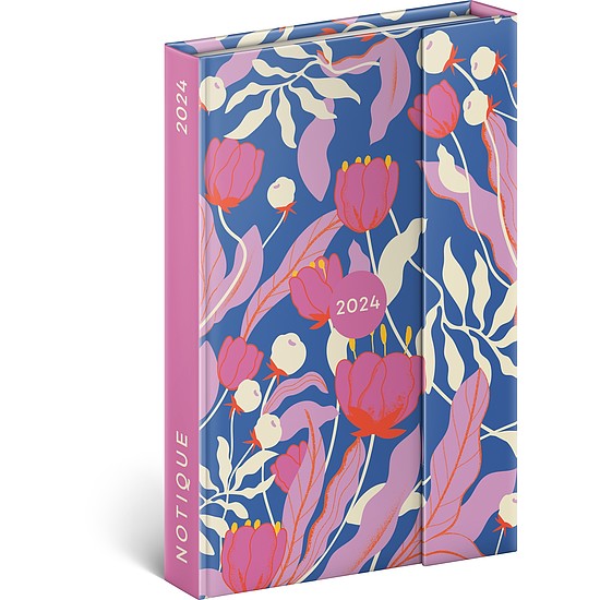 Mágnessel záródó agenda diary Tulips 2024, 11 × 16 cm
