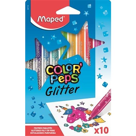 Maped Color Peps Glitter filctoll csillámos 2,8mm 10db-os készlet