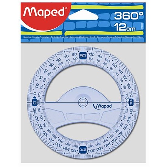 Maped Graphic szögmérő műanyag 360 fokos 12 cm